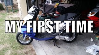 First ever ride on a 50cc Scooter Damelin Sfive GoProHD [upl. by Aivilys]