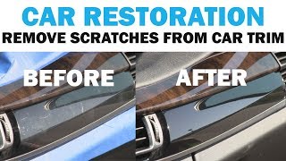 Removing The Scratches from a Luxury Cars Interior Trim  Cars 101 [upl. by Enairda192]