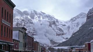 Avalanche Triggered from Colorados Ajax Peak [upl. by Gleich]