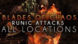 God Of War  All Blades of Chaos Runic Attack Location And Showcase Full Guide [upl. by Leunamne]