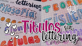 Títulos bonitos SIN LETTERING 🥳 [upl. by Oirrad915]