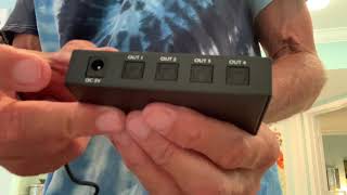 How to use a SPDIF TosLink 4 to 1 Audio optical splitter [upl. by Ardiedal]