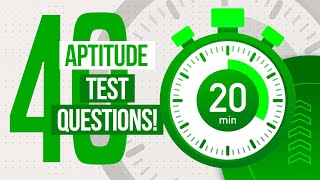 40 APTITUDE TEST QUESTIONS Includes Practice Questions amp Explanations PASS YOUR TEST WITH 100 [upl. by Imhskal]