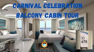 CARNIVAL CELEBRATION FULL ROOM TOUR  CABIN 10475 [upl. by Nivahb203]