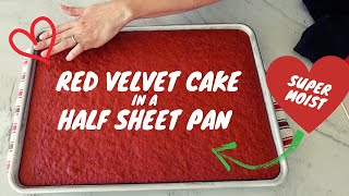 Red Velvet Cake in a Half Sheet Pan [upl. by Evod233]