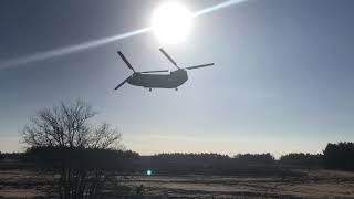 Chinook low flying practising [upl. by Asserat]