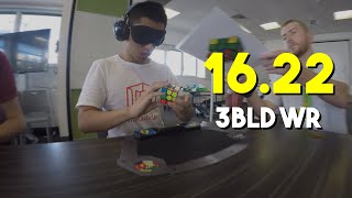 Rubiks Cube Blindfolded World Record  1622 seconds Former [upl. by Rory40]