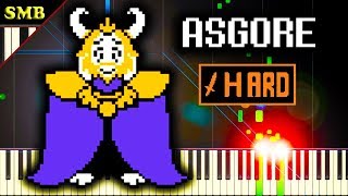 UNDERTALE  ASGORE  Piano Tutorial [upl. by Aivan]