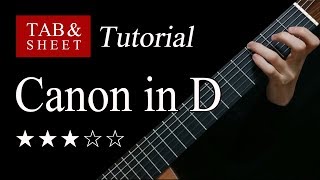 Canon in D  Guitar Lesson  TAB [upl. by Gnem115]