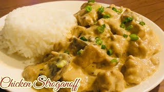 Creamy Chicken Stroganoff Recipe  Russian Cuisine  Quick and Easy Chicken Stroganoff [upl. by Suillenroc68]