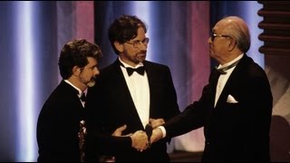 Akira Kurosawa Receives an Honorary Award 1990 Oscars [upl. by Anzovin]