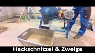 qteck Hammermühle HM158 22 kW 230 V Hammer Mill [upl. by Hallee]