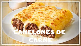 CANELONES DE CARNE  CLÁSICAS RECETAS [upl. by Joelynn793]