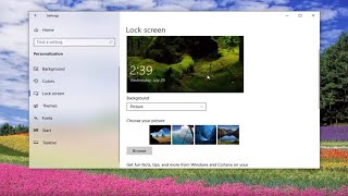 How to ChangePersonalize Lock Screen Wallpaper in Windows 10 [upl. by Noirb]