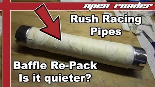 Rush Racing Pipe Baffle RePack  Is it quieter [upl. by Kcin]