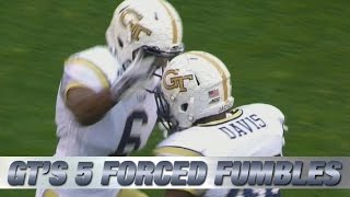 Georgia Tech Forces and Recovers 5 Fumbles in the 1st Quarter vs Pitt [upl. by Enelehcim]