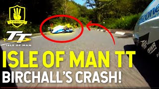 Isle of Man TT  SIDECAR CRASH The Birchalls Crash  3 Wheeling 2014 [upl. by Yrogerg]