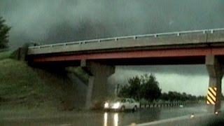 Tornado Survivor Hides Under Overpass [upl. by Naitsabes]