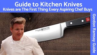 Gordon Ramsay Explains Kitchen Knives  Henckels amp Wusthof Chosen by Michelin Star Chef [upl. by Sumaes448]