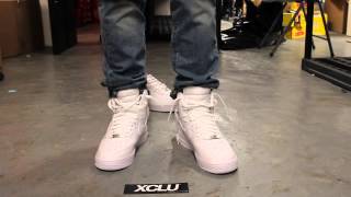 Nike Air Force 1 High 07 quotWhiteWolf GreyPurple Venomquot  On Feet Video  Exclucity [upl. by Adnohsal]