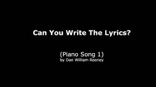 Songwriters Backing Track Piano Song 1 [upl. by Clarine]