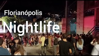 Florianópolis nightlife  Walking VLOG IN BRAZIL [upl. by Noremac]