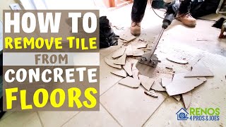 How to Remove Tile from a Concrete Floor [upl. by Clarita]