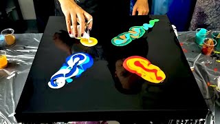 WOW 5 Creative Acrylic Pouring Ideas  Unique Techniques  Fluid Abstract Art [upl. by Yand]