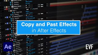 How to Copy and Paste Effects in After Effects [upl. by Alleynad269]