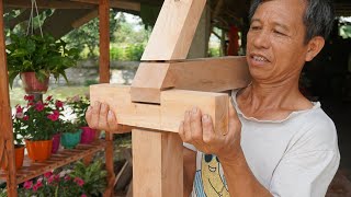 Awesome Techniques Of Carpenter  Making Japanese Tensegrity Wood Structure [upl. by Asilaj609]