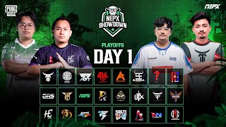 PUBG Mobile NEPX Showdown  Play Offs Day 1 [upl. by Bravin154]