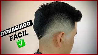 MID FADE EN V ✅  COMO HACER UN DESVANECIDO FACIL  TUTORIAL DE BARBERIA PARA PRINCIPIANTES [upl. by Atnohsal]