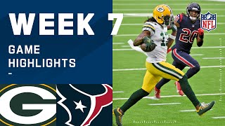 Packers vs Texans Week 7 Highlights  NFL 2020 [upl. by Atteuqcaj]