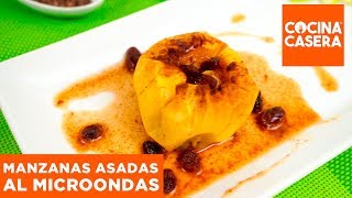 MANZANA ASADA AL MICROONDAS RECETA FÁCIL Y RÁPIDA [upl. by Nodnalb236]