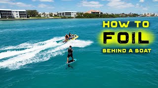 How to FOIL behind a boat [upl. by Erland]