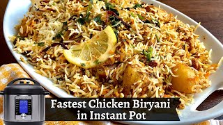 Quickest Chicken Biryani Recipe in Instant Pot  Dum Biryani Instant Pot  The Home Maker Baker [upl. by Zobkiw]