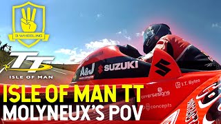 Isle of Man TT  3 Wheeling 2015 Sidecar Race 2 Onboard Camera Molyneux amp Binns [upl. by Mehitable]