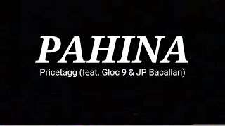 Pahina Lyrics  Pricetagg feat Gloc 9 amp JP Bacallan [upl. by Neirbo]