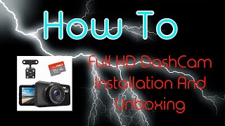 Full HD Dash Cam Installation  No Tools Required  Includes Rear Camera [upl. by Yliak]