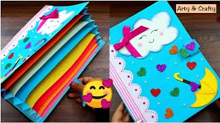 How to make File Folder How to make Handmade Folder  Folder File Decoration idea  Book Decoration [upl. by Akimas]