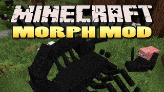 Minecraft Morph Mod  Become any mob [upl. by Atteynod]