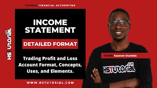 Trading Profit and Loss Account Format  Income Statement [upl. by Renell]