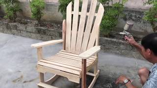 Amazing Design Ideas Cheap Woodworking Project  Build A Outdoor Rocking Chair From Pallets  DIY [upl. by Oleg915]