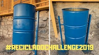 Basurero de tambor reciclado  RECICLADOCHALLENGE 2019 [upl. by Tnilc]