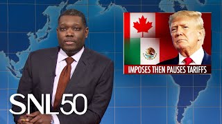 Weekend Update Trump Causes Tariff Confusion Elon Musks SpaceX Starship Explodes  SNL [upl. by Zednanreh939]