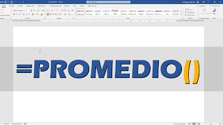 Cómo calcular el promedio en WORD Función PROMEDIO [upl. by Helmut519]