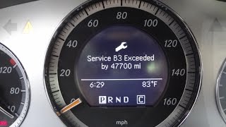 How to Turn off SERVICE EXCEEDED Message Mercedes C300 [upl. by Irtimid]