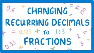 How to Convert Recurring Decimals to Fractions Proportions Part 66 18 [upl. by Wane691]