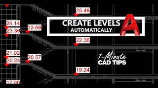 Create Elevation Levels Automatically in AutoCAD [upl. by Elisa709]