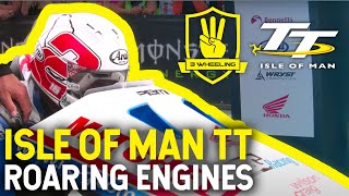 ROARING ENGINES Isle of Man TT  Sidecar Race 1 Start Line  Red Flagged  3 Wheeling 2016 [upl. by Line]